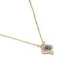 Pink evil eye necklace by Ottoman Hands